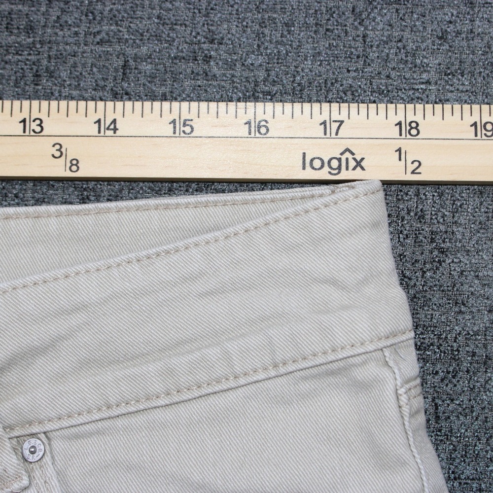 Denizen from Levi's Womens Khaki Chino Shorts Tan Double Button Cuffed Size 12 - Picture 8 of 13
